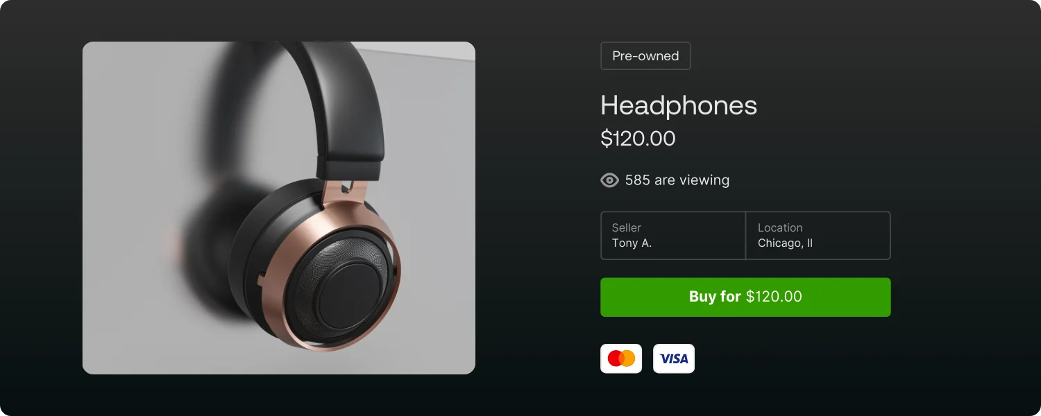 Create listing on Twice and get your used headphones for sale on